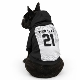 World Football 2026 New Zealand Custom Pet Hoodie All White Fern Maori Tribal