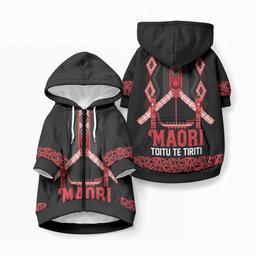 Toitu Te Tiriti Waitangi Pet Hoodie Black Wharenui House