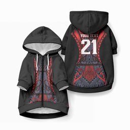 Custom New Zealand Pet Hoodie Maori Kiwiana Pattern Tukutuku Motif