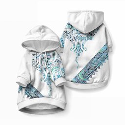 Kahui Whetu Paua shell Kowhaiwhai Taniko Personalised Pet Hoodie Manta Ray Shark-Turtle Maori Tribal Style
