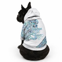 Kahui Whetu Paua shell Kowhaiwhai Taniko Personalised Pet Hoodie Taniwha Maori Tribal Style