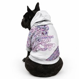 Mawhero Paua shell Kowhaiwhai Taniko Personalised Pet Hoodie Taniwha Maori Tribal Style