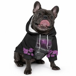 ANZAC Day Remembrance Pet Hoodie Purple Poppy We Will Remember Them