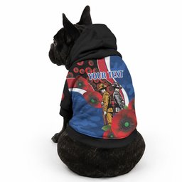 Western Bulldogs ANZAC Personalised Pet Hoodie Lest We Forget Poppy Camo