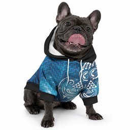 Matariki Galaxy Pet Hoodie Maori Taniko Pattern