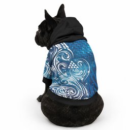 Matariki Galaxy Pet Hoodie Maori Taniko Pattern
