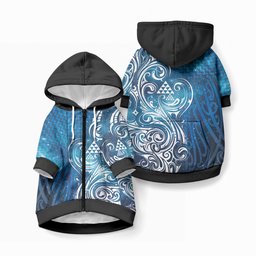 Matariki Galaxy Pet Hoodie Maori Taniko Pattern