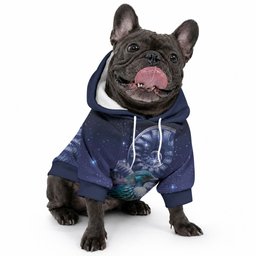 Tui Bird Matariki Galaxy Pet Hoodie Koru Silver Fern Aotearoa