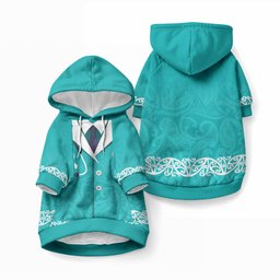 New Zealand Nurses Week Pet Hoodie Maori Kowhaiwhai Cyan Tribal