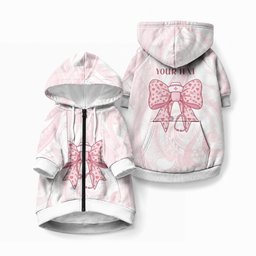New Zealand Nurses RN Personalised Pet Hoodie Pink Stethoscope Coquette Bow Maori Motif