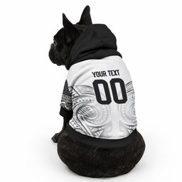 Custom Rugby New Zealand Black Fern Pet Hoodie Niho Taniwha Inspired