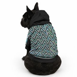 New Zealand Maori Niho Taniwha Pet Hoodie Papua Shell - Mangopare Puhoro Pattern
