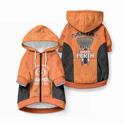 Cricket Australia Perth Champions 2026 Pet Hoodie Gold Aboriginal Dot Art