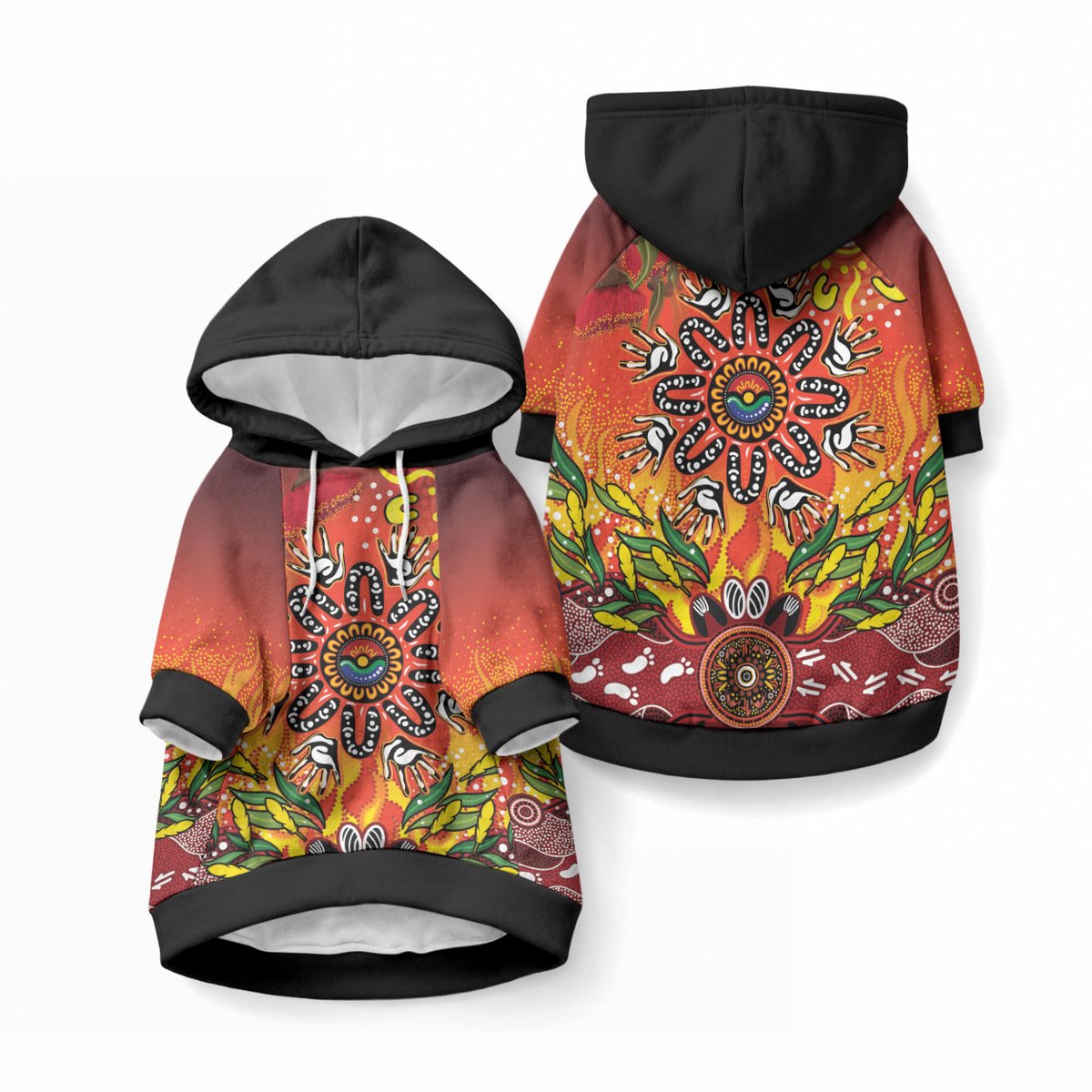 NAIDOC Week 2026 Pet Hoodie 50 Years of Deadly Aboriginal Dot Art