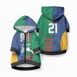 Custom Rabbitohs and Eels Together Pet Hoodie Sporty Style