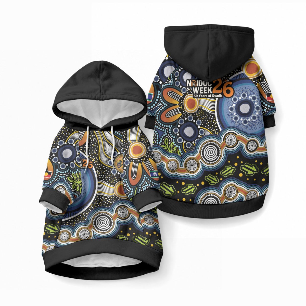 NAIDOC Deadly 50 Years Pet Hoodie Aboriginal and Torres Strait Islander