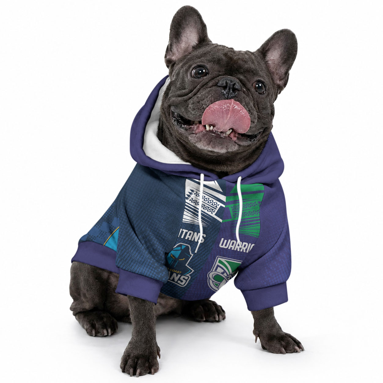 Custom Warriors-Titans Pet Hoodie Together Sporty Style White Style