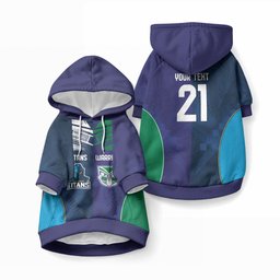 Custom Warriors-Titans Pet Hoodie Together Sporty Style White Style