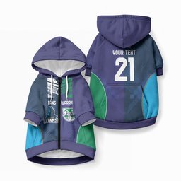 Custom Warriors-Titans Pet Hoodie Together Sporty Style White Style