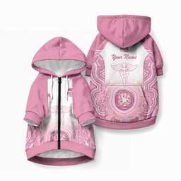 Aussie Nurse RN 2026 Personalised Pet Hoodie Pink Aboriginal Art Pattern Cultural Pride