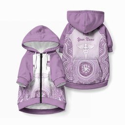 Aussie Nurse RN 2026 Personalised Pet Hoodie Purple Aboriginal Art Pattern Cultural Pride