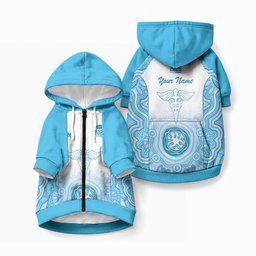 Aussie Nurse RN 2026 Personalised Pet Hoodie Blue Aboriginal Art Pattern Cultural Pride