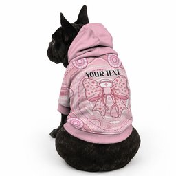 Aussie Nurse Personalised Pet Hoodie Pink Stethoscope Coquette Bow Aboriginal Dot Art
