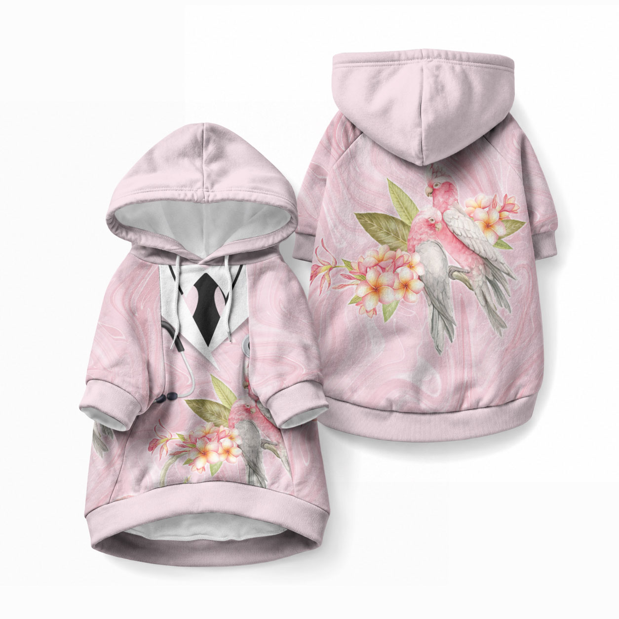Aussie Nurse RN Pink Cockatoo Pet Hoodie