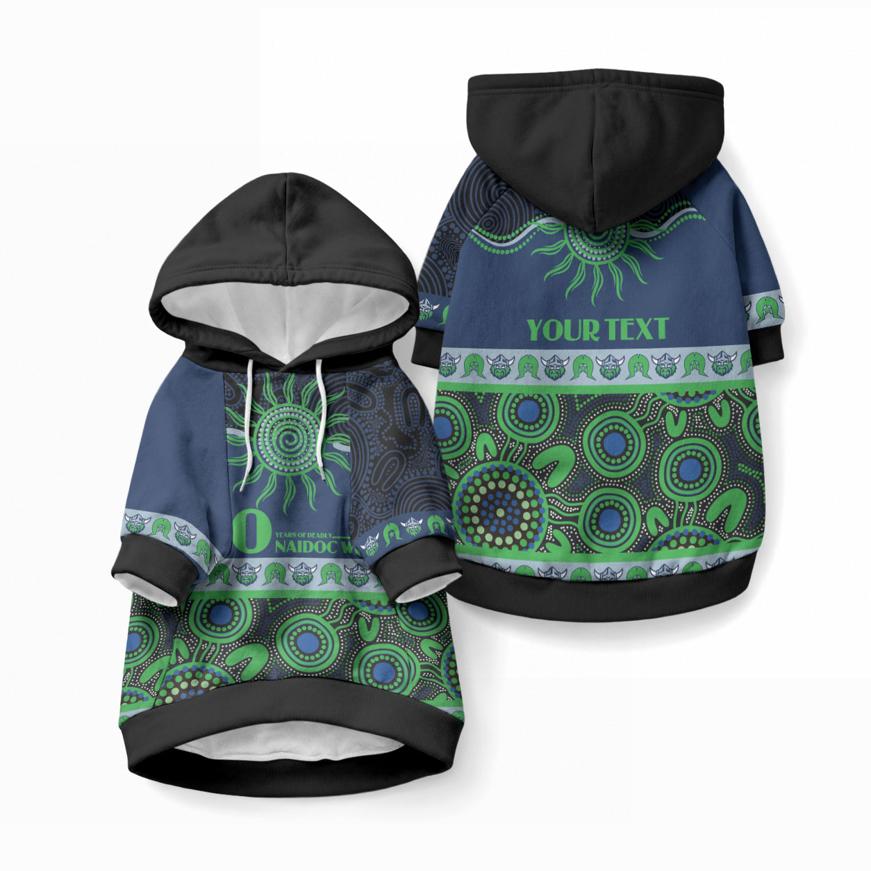 Raiders NAIDOC Week Personalised Pet Hoodie Aboriginal Torres Strait Islanders Vibe