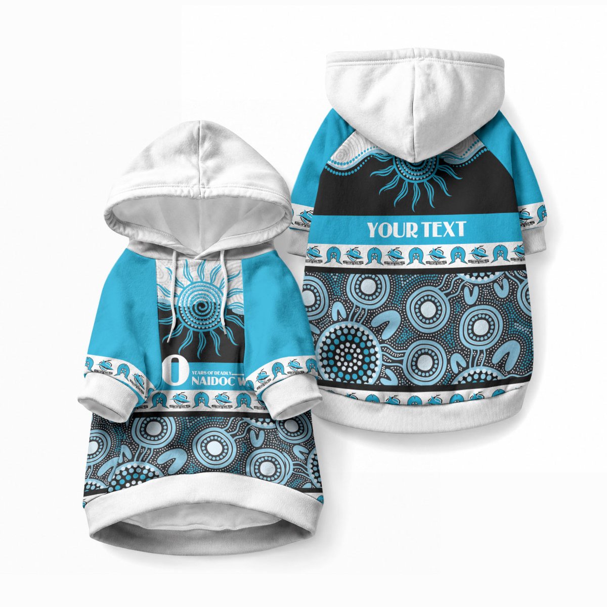 Sharks NAIDOC Week Personalised Pet Hoodie Aboriginal Torres Strait Islanders Vibe
