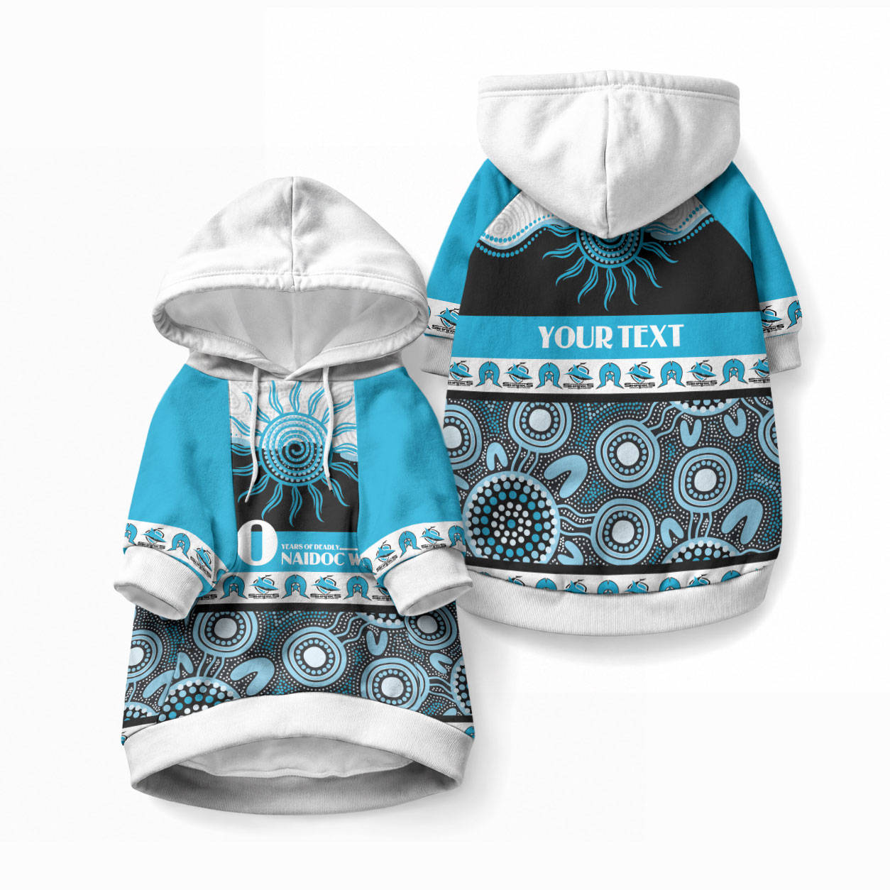 Sharks NAIDOC Week Personalised Pet Hoodie Aboriginal Torres Strait Islanders Vibe