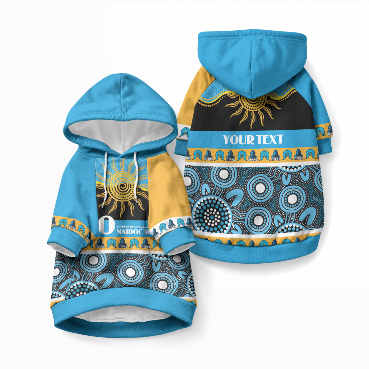 Titans NAIDOC Week Personalised Pet Hoodie Aboriginal Torres Strait Islanders Vibe