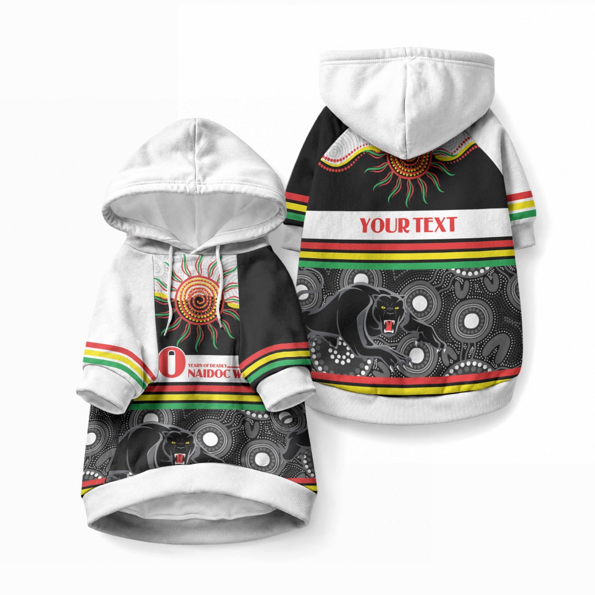 Panthers NAIDOC Week Personalised Pet Hoodie Aboriginal Torres Strait Islanders Vibe