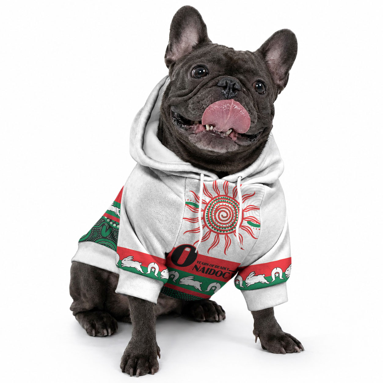Rabbitohs NAIDOC Week Personalised Pet Hoodie Aboriginal Torres Strait Islanders Vibe