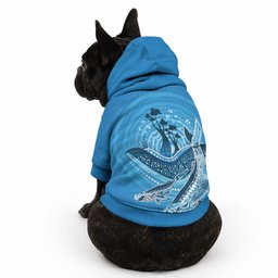 Aboriginal Ocean Whale Pet Hoodie Dot Art Dreamtime Tree of Life