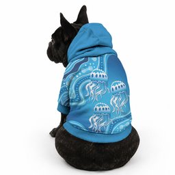 Aboriginal Ocean Jellyfish Pet Hoodie Dot Art Dreamtime Style