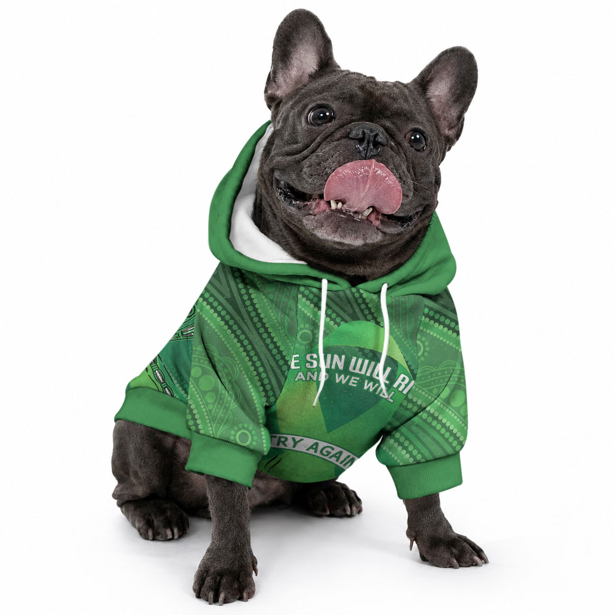Mental Health Support Personalised Pet Hoodie The Sun Will Rise And We Will Try Again