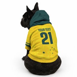 World Cricket Custom Australia Pet Hoodie Aussie! Aussie! Oi! Oi! Oi!