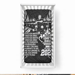 New Zealand Maori Rugby Baby Bed Cover Black Haka Dance With NZ Champions History