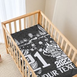 Custom New Zealand Maori Rugby Baby Bed Cover Black Haka Dance With NZ Champions History