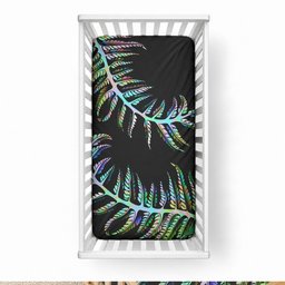 New Zealand Baby Bed Cover Aotearoa Silver Fern Mixed Papua Shell Green Vibe