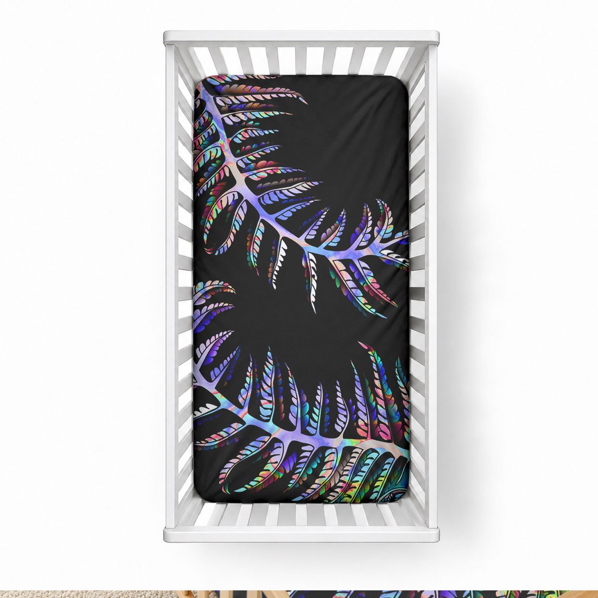 New Zealand Baby Bed Cover Aotearoa Silver Fern Mixed Papua Shell Purple Vibe