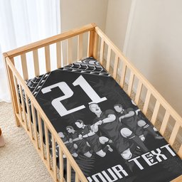 Custom NZ Rugby Baby Bed Cover Kapa Opango Maori Haka With Years of The All Black Champions