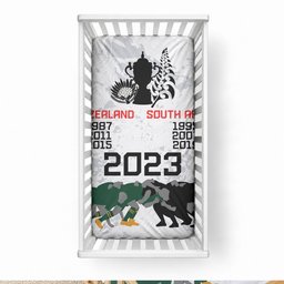 New Zealand South Africa Rugby Baby Bed Cover History Commemorative World Cup Winners Unique