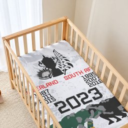 New Zealand South Africa Rugby Baby Bed Cover History Commemorative World Cup Winners Unique