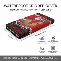 Personalised New Zealand Christmas Baby Bed Cover Kiwi Santa Claus Maori Meri Kirihimete