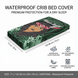 New Zealand Custom Women's Day Baby Bed Cover Maori Girl Feathers of Hope - Green