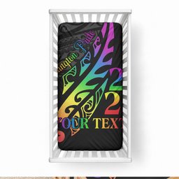 Personalised New Zealand Wellington Pride Baby Bed Cover Maori Fern with Pride Flag 2024