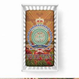 Niue ANZAC Day Personalised Baby Bed Cover with Poppy Field