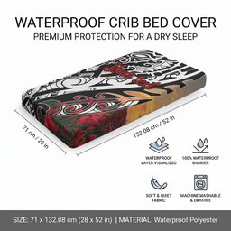 Personalised New Zealand Waitangi and ANZAC day Baby Bed Cover